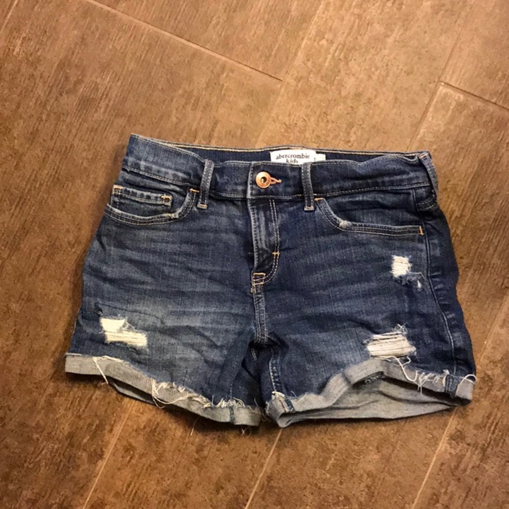 Abercrombie distressed jean shorts Size 13/14